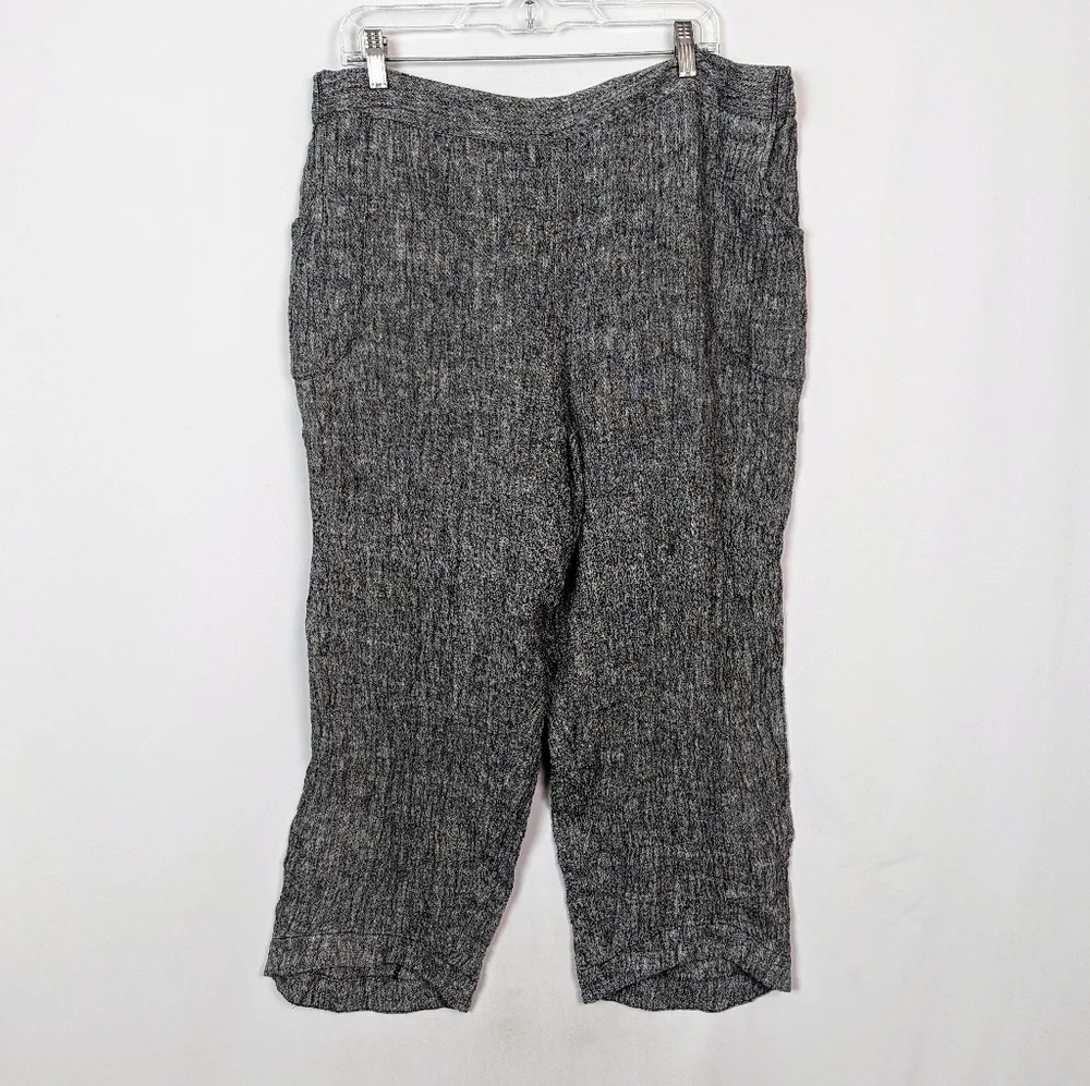 NEW Liv By Habitat Clothes 2X Wide Lantern Pant Linen Crinkled Lagenlook Boho